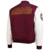 Washington Commanders Classic Logo Full-Zip Burgundy & White Varsity Jacket 1