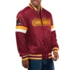 Washington Commanders Home Game Maroon Satin Varsity Jacket