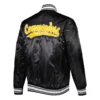 Washington Commanders Locker Room Black Satin Varsity Jacket 1