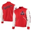 Washington Nationals Classic Ribbed Knitted Wool & Leather Varsity Jacket 3