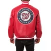 Washington Nationals Red Full Leather Varsity Jacket 1
