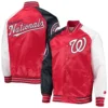 Washington Nationals Reliever Full-Snap Satin Varsity Jacket 3