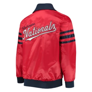 Washington Nationals The Captain II Satin Varsity Red Jacket 1
