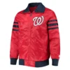 Washington Nationals The Captain II Satin Varsity Red Jacket