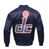 Washington Wizards Big Logo Navy Blue Varsity Jacket 3