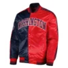 Washington Wizards Fast Break Navy Blue and Red Varsity Jacket