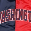 Washington Wizards Fast Break Navy Blue and Red Varsity Jacket 2