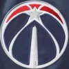 Washington Wizards Leader Red and Navy Blue Varsity Jacket 2