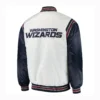 Washington Wizards The Enforcer White Varsity Jacket 1