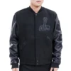 Washington Wizards Triple Black Wool Varsity Black Jacket
