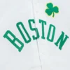 White Boston Celtics Lightweight Varsity Jacket 2
