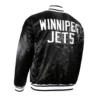 Winnipeg Jets Logo Black Varsity Jacket 1
