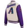 Women’s Arizona Diamondbacks Retro Classic Wool & Leather Varsity Jacket 3