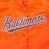 Women's Baltimore Orioles Orange Satin Varsity Jacket