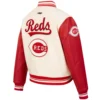 Women’s Cincinnati Reds Retro Classic Wool & Leather Varsity Jacket 3