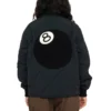 Women's Classic 8 Ball Stussy Black Quilted Liner Nylon Jacket