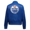 Women’s Edmonton Oilers Blue Classic Varsity Jacket 1