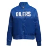 Women’s Edmonton Oilers Blue Classic Varsity Jacket