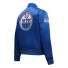 Women’s Edmonton Oilers Blue Classic Varsity Jacket 2