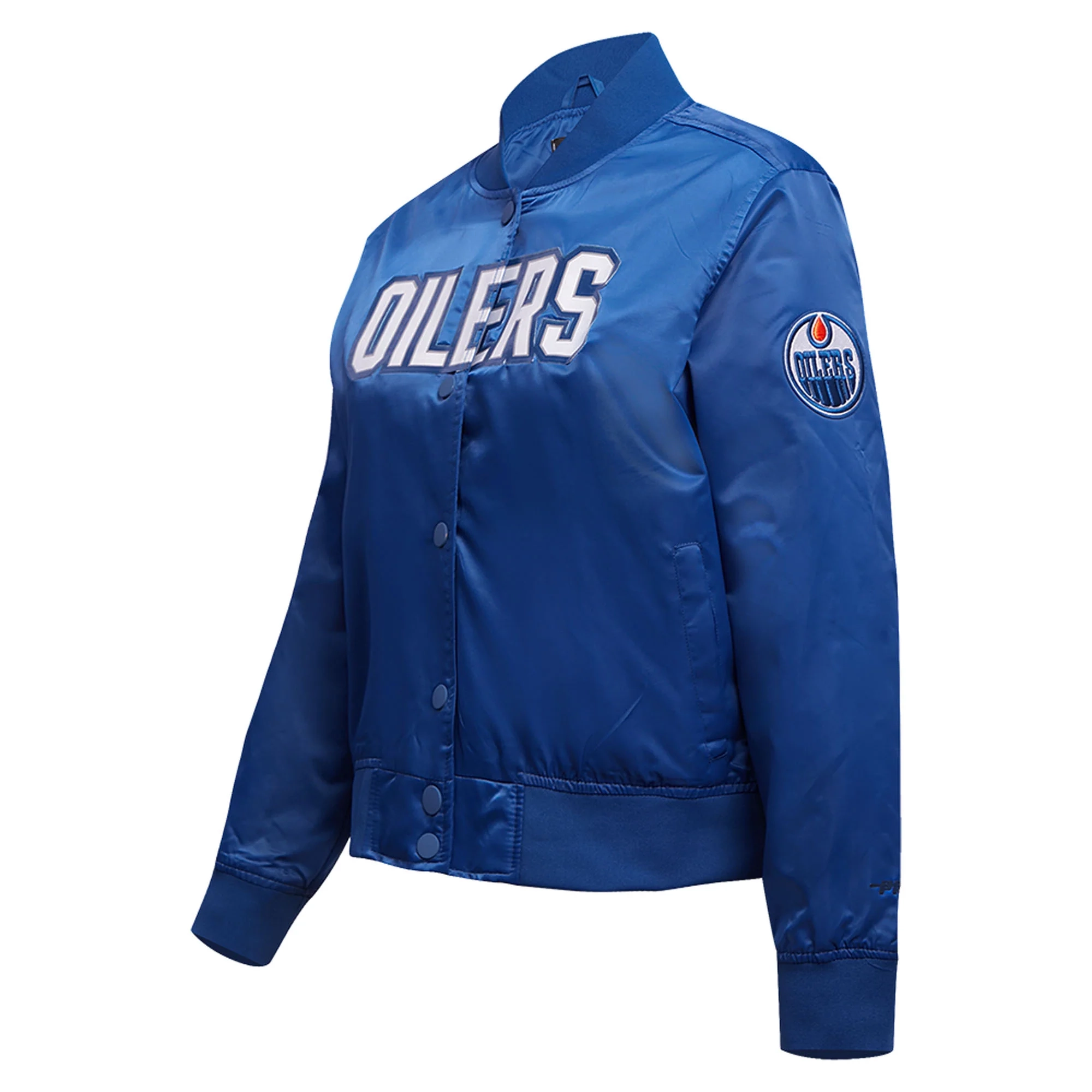 Women’s Edmonton Oilers Blue Classic Varsity Jacket 3