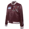 Women’s Philadelphia Phillies Mashup Full-Snap Maroon Satin Jacket