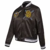 Women’s San Diego Padres Mashup Full-Snap Brown Varsity Jacket