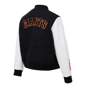 Women’s San Francisco Giants Classic Wool & Leather Varsity Jacket 1