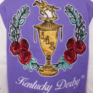 World Champs Homme+Femme Purple and White Varsity Jacket 7