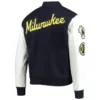 ilwaukee Brewers Classic Wool & Leather Varsity Jacket 1