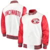 ncinnati Reds The Legend Full-Snap Satin Varsity Jacket 2